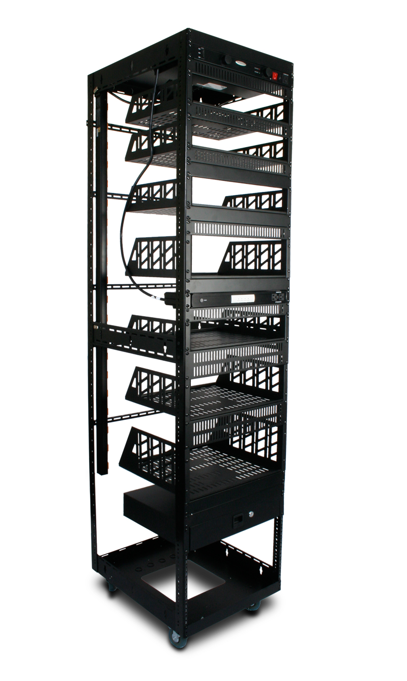 Custom Home Theater Rack Front View